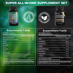 Boysea shilajit capsules close-up, eight-in-one energy blend for daily stamina.