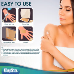 Boysea silicone scar sheets closeup soft film highlights breathable flexible wear