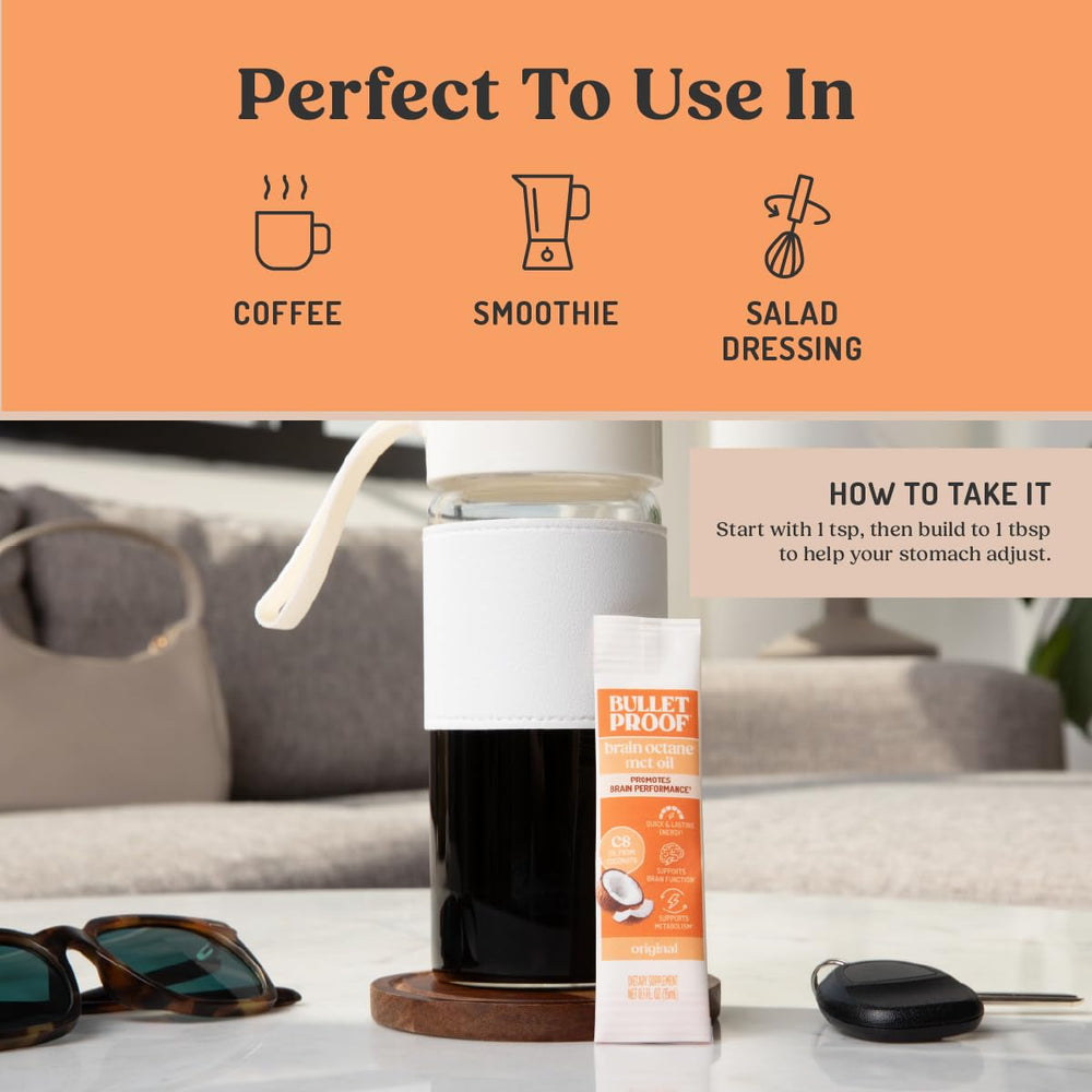 Bulletproof Coffee with Brain Octane C8 MCT Oil added