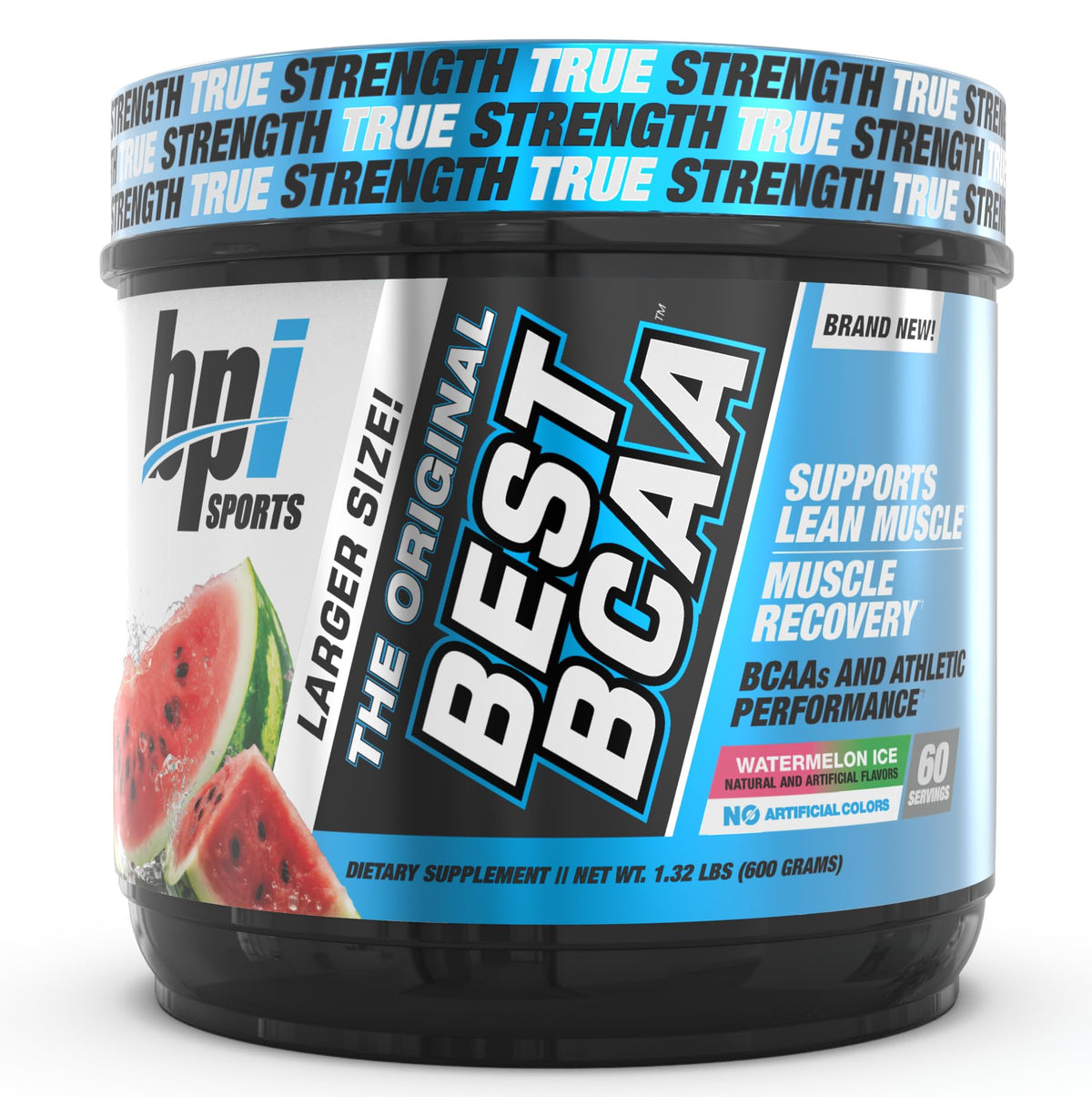 Product image: BPI Sports Best BCAA Powder Watermelon Ice container with scoop