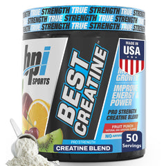 BPI Best Creatine Fruit Punch flavor powder, 50 servings, 10.58 oz