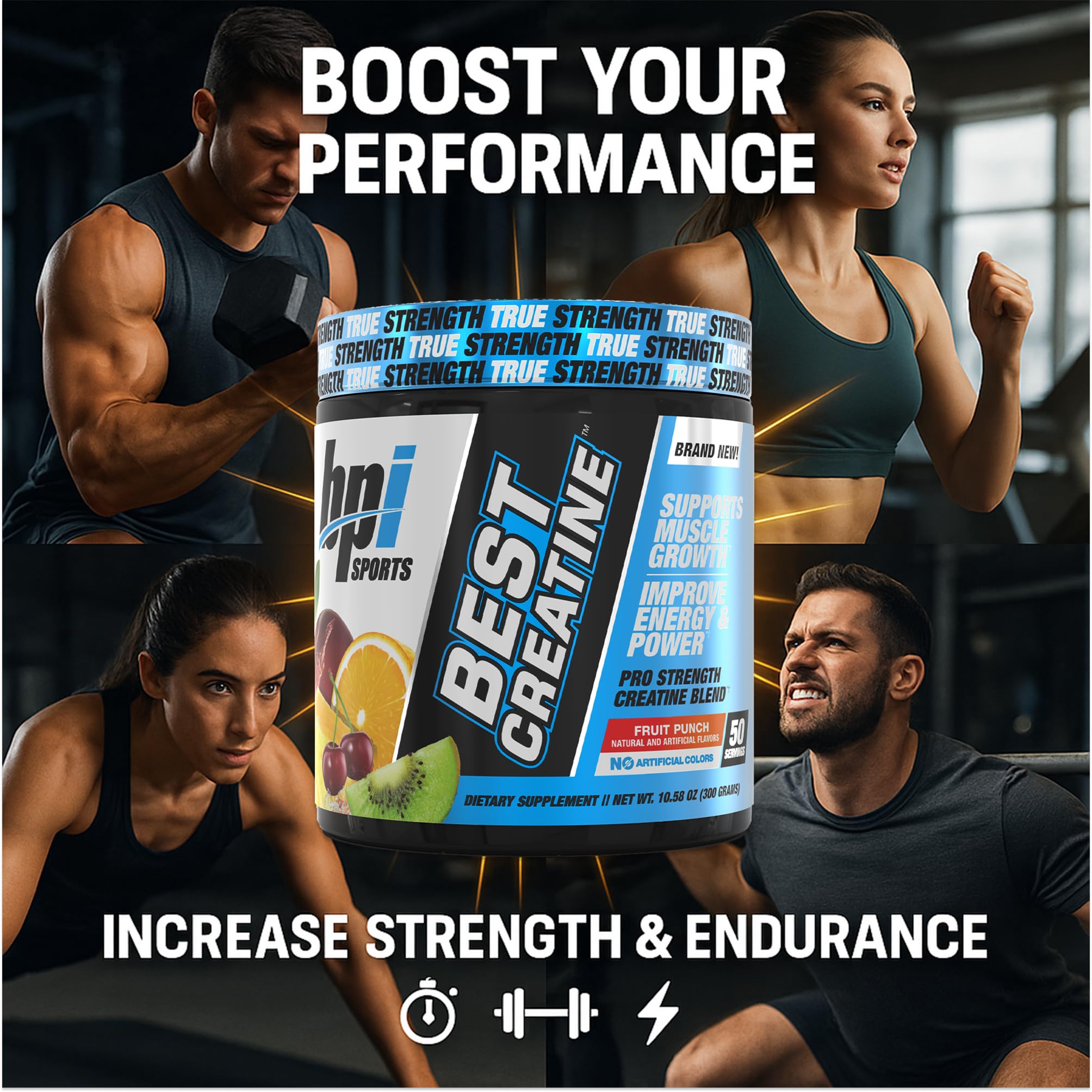 Lean muscle growth and definition from creatine monohydrate
