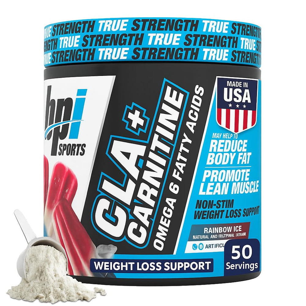 BPI Sports CLA+Carnitine Rainbow Ice bottle front