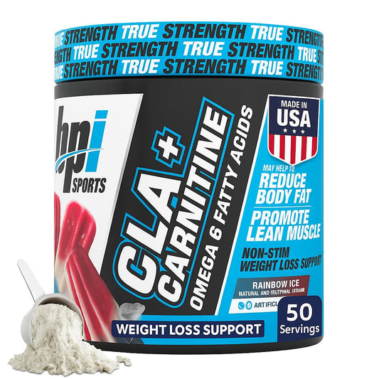 BPI Sports CLA+Carnitine Rainbow Ice bottle front