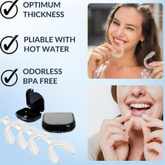 Close-up of BPA-free dental trays.