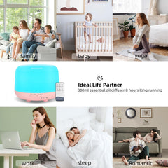 Whisper-quiet BPA-free essential oil diffuser