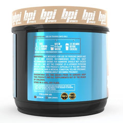 Measuring scoop beside BPI Keto Bomb coffee creamer container
