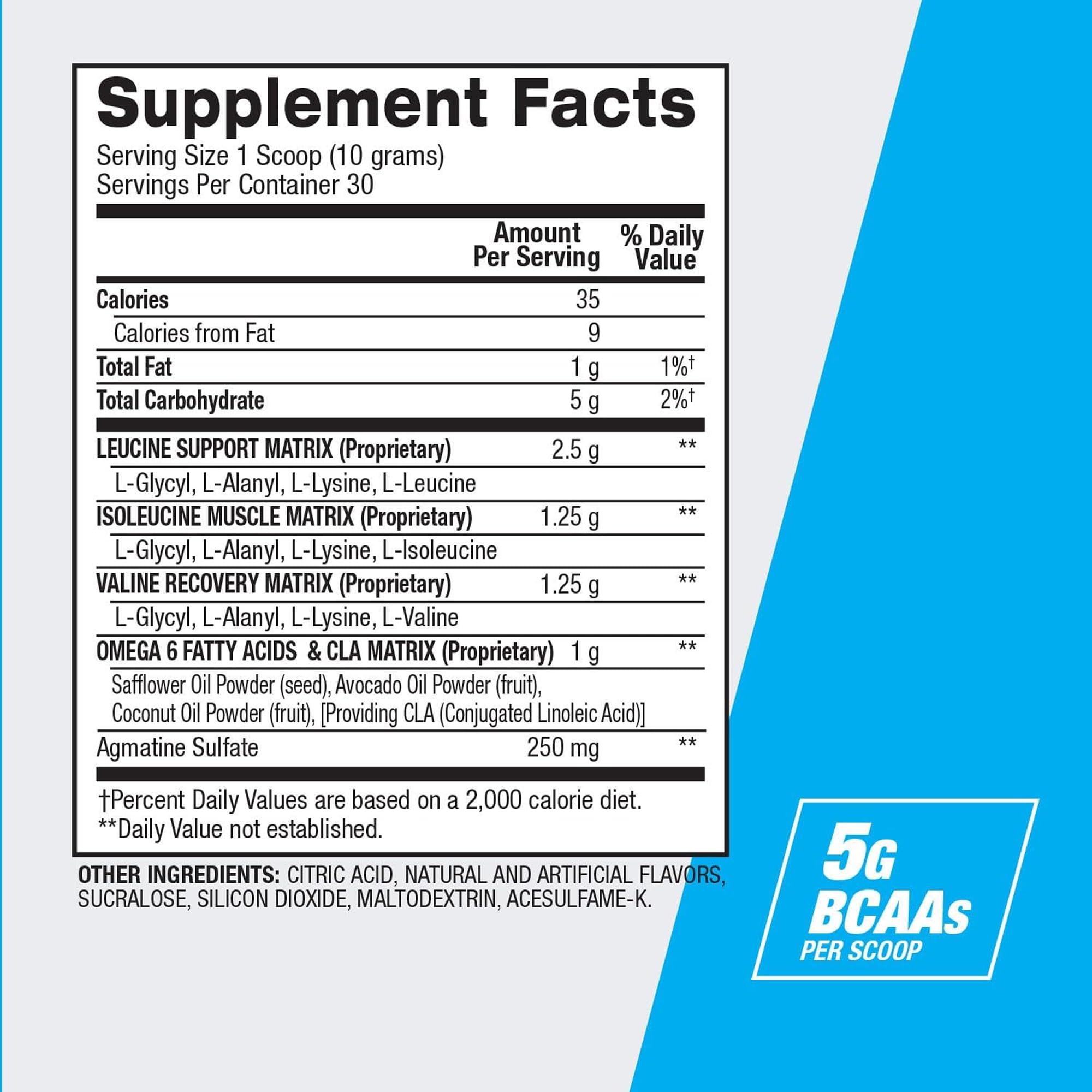 Front label of BPI Best BCAA powder