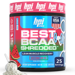 Watermelon Ice flavored BPI Best BCAA Shredded front label