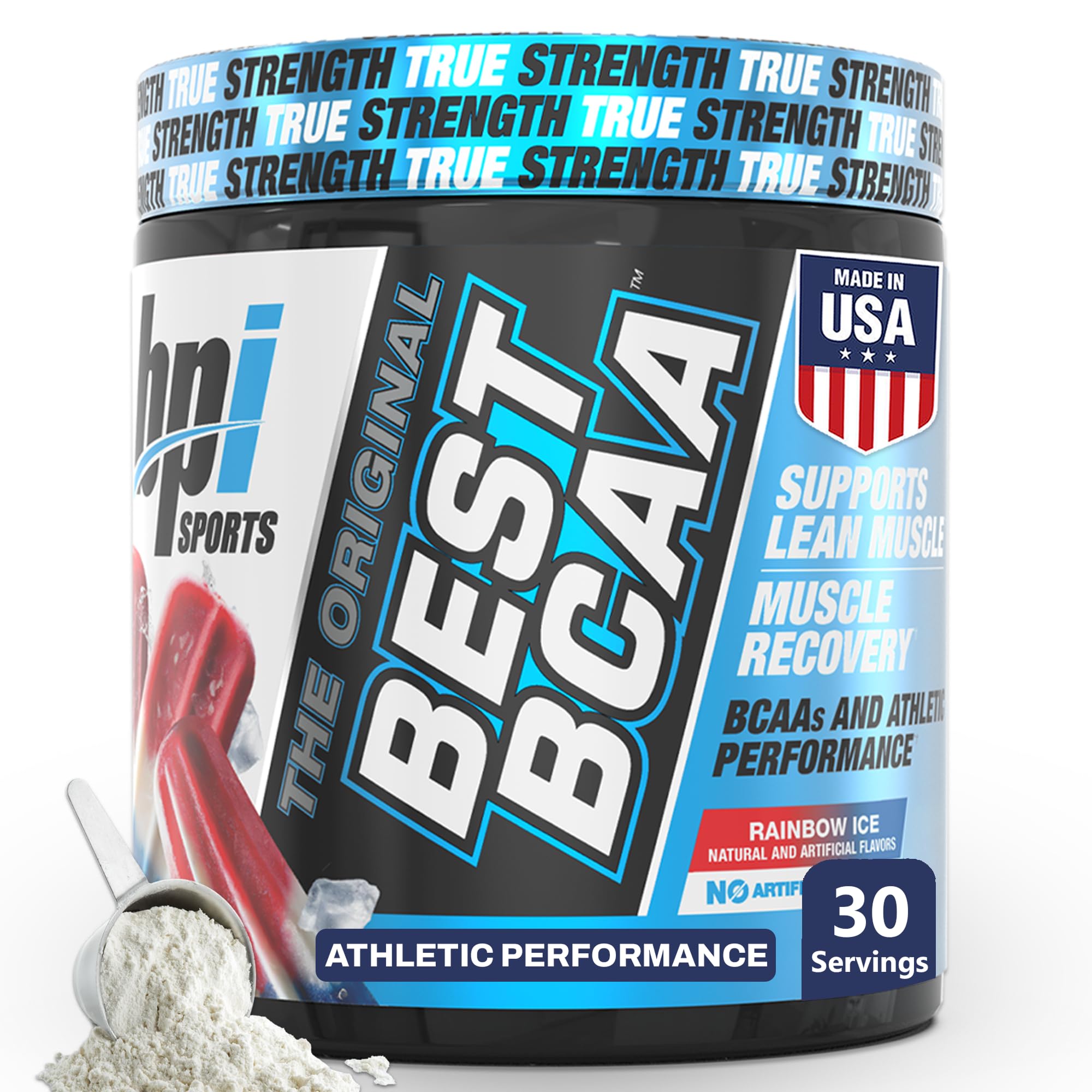 BPI Sports Best BCAA Powder Rainbow Ice 300g front view