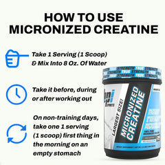 Close-up of fine micronized creatine powder for fast absorption