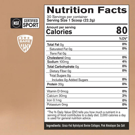 Container of BPN Collagen Protein with unflavored powder