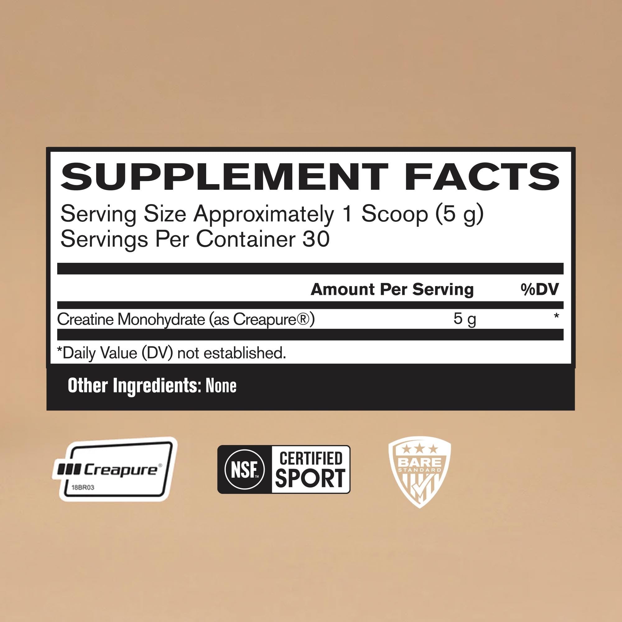 Creapure branding on BPN Creatine Monohydrate packaging
