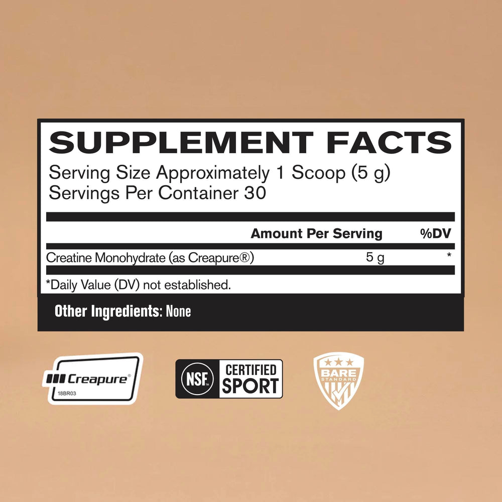 Creapure branding on BPN Creatine Monohydrate packaging