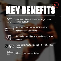 Container of BPN Creatine Monohydrate with 30 servings