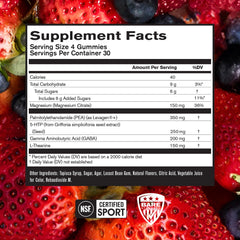 BPN Peak Sleep Gummy Berry label highlights sleep support benefits