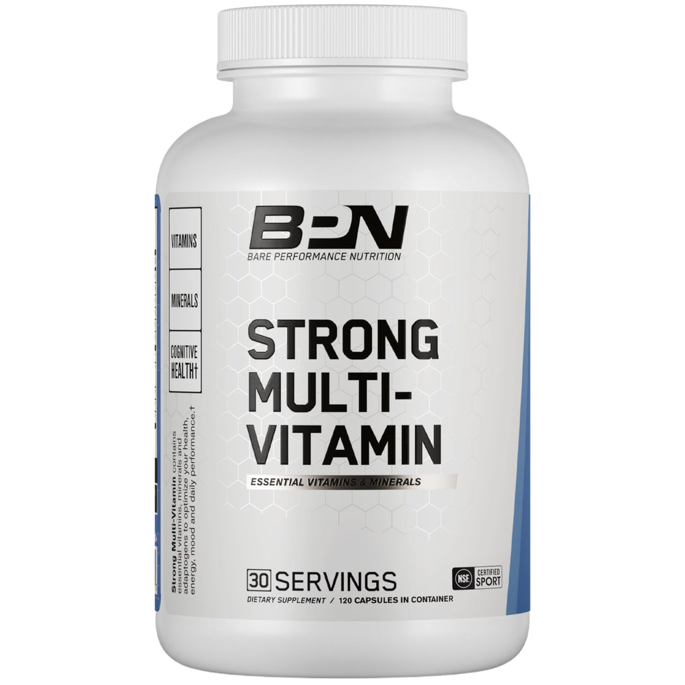 BARE PERFORMANCE NUTRITION BPN Strong Multi-Vitamin bottle label