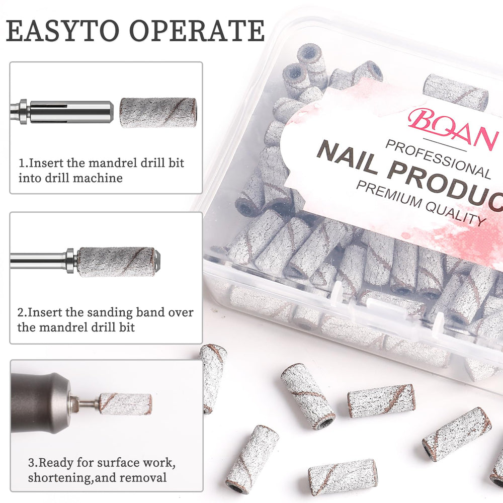 BQAN nail file drill bits set suitable for professional and DIY use