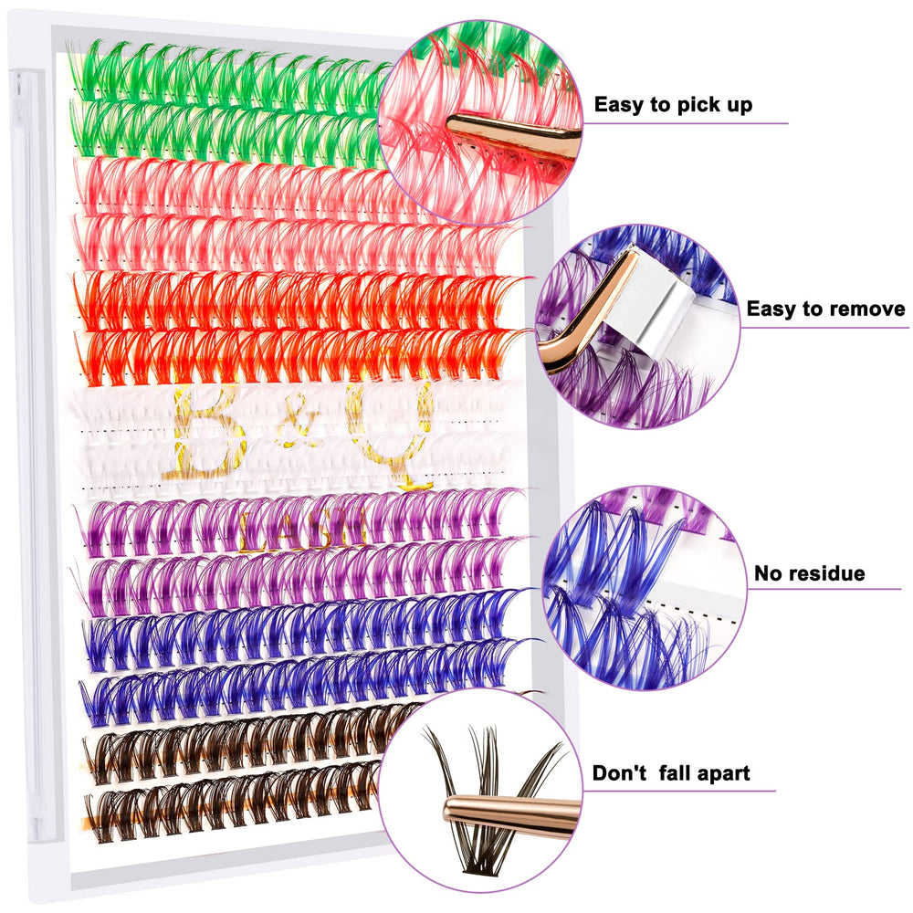 At-home application scene with B&Qaugen lash clusters for DIY lashes