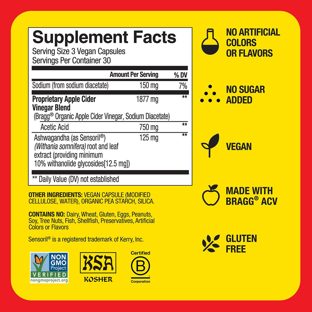 Non-GMO Project Verified, Kosher, vegan, gluten-free seals