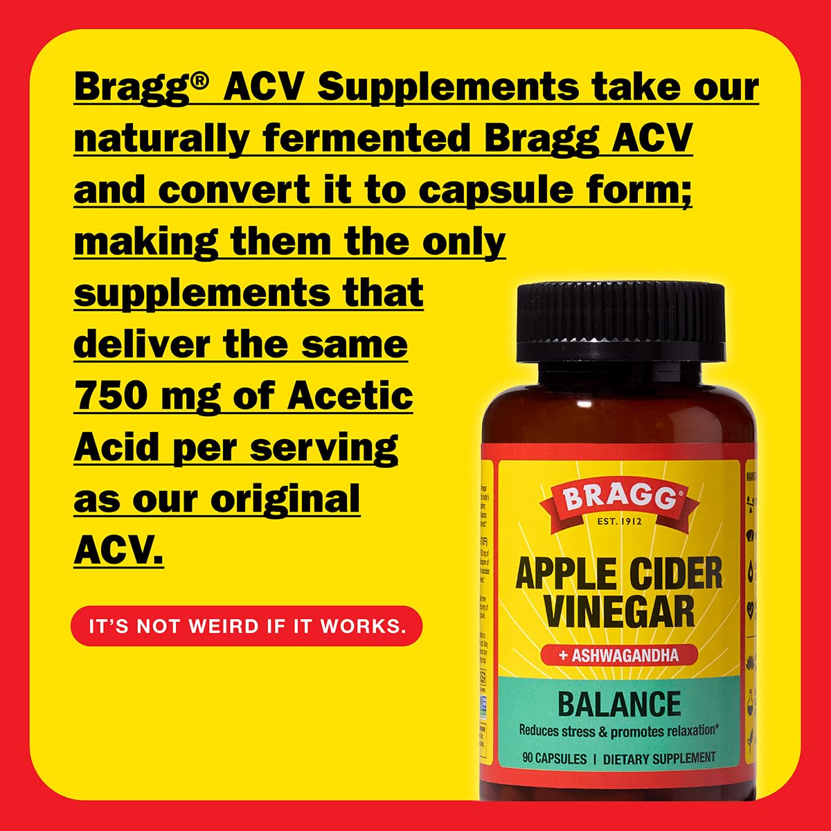 Sensoril Ashwagandha capsules included in Bragg supplement