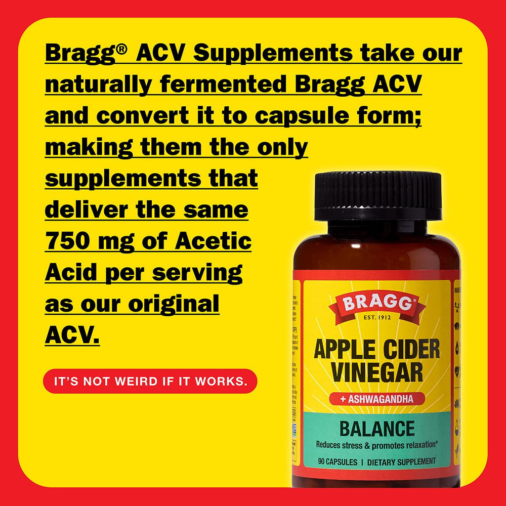 Sensoril Ashwagandha capsules included in Bragg supplement