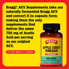 Sensoril Ashwagandha capsules included in Bragg supplement
