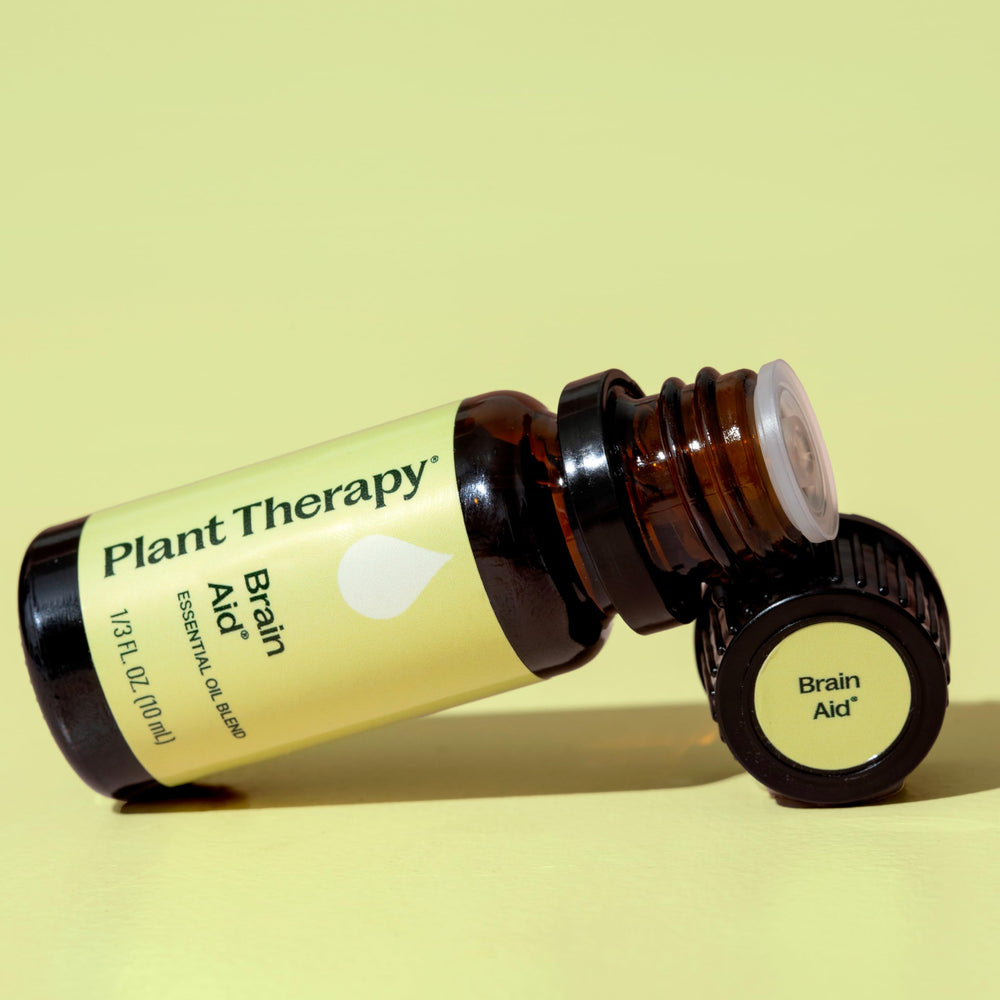 Usage note showing topical dilution 2-5% for Brain Aid