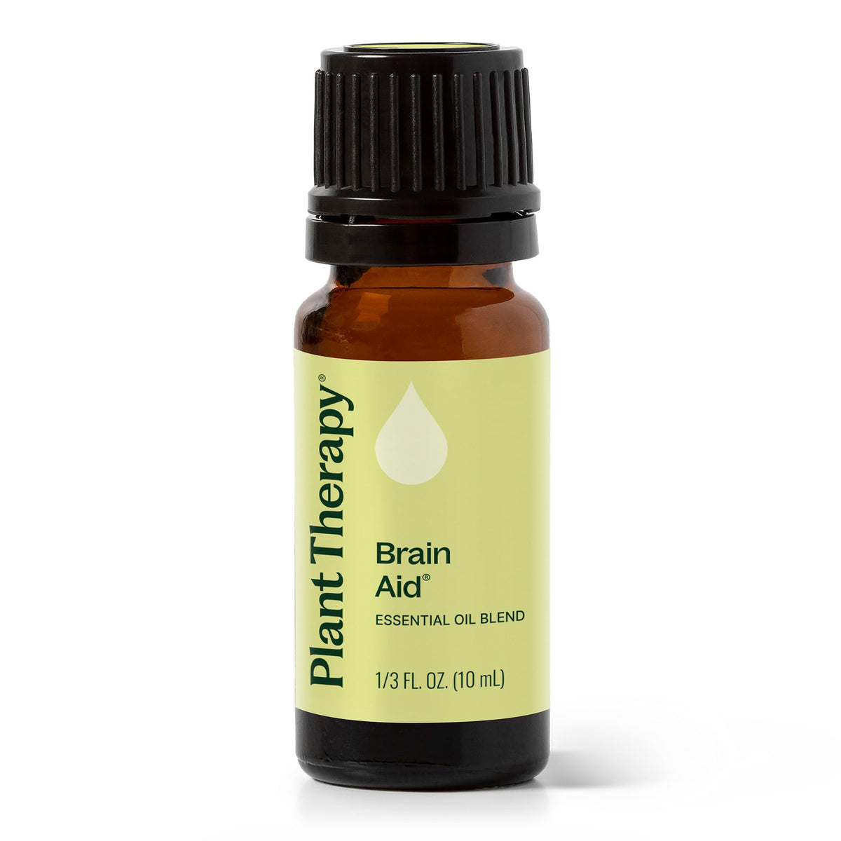 Brain Aid essential oil blend bottle 10 mL with Plant Therapy label