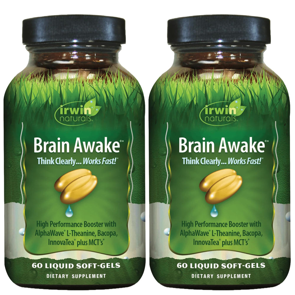 Front view of Irwin Naturals Brain Awake pack (Pack of 2)