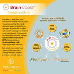 Close-up of Brain Bean Brain-Boost ingredients