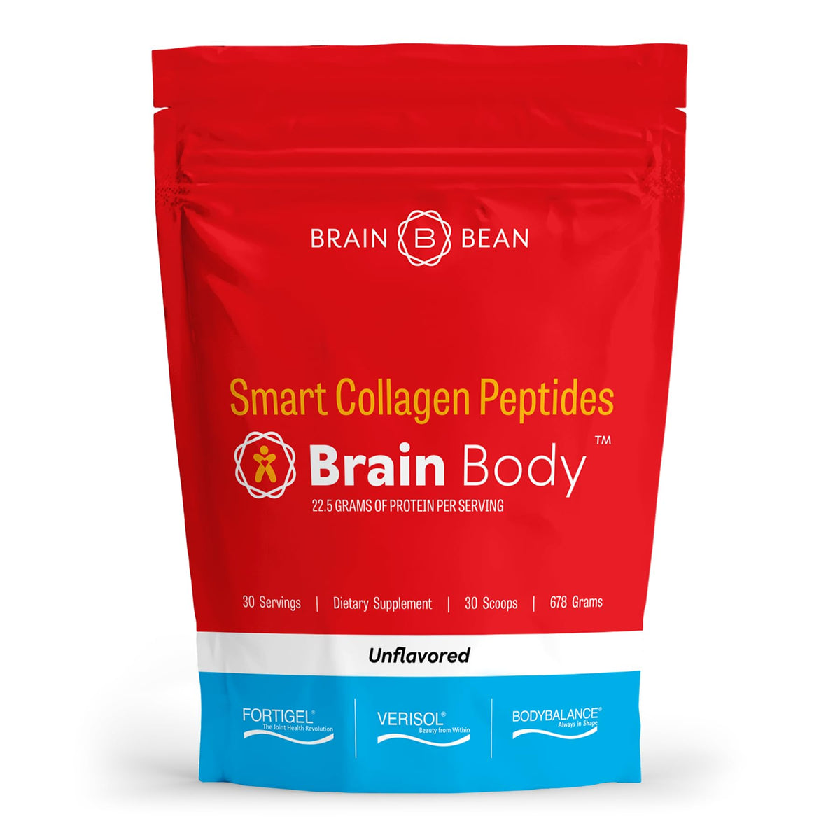 Brain Body Collagen Peptides Powder Unflavored 678g - 30 Servings