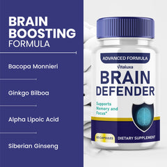 Brain Defender advanced nootropic capsules - front view