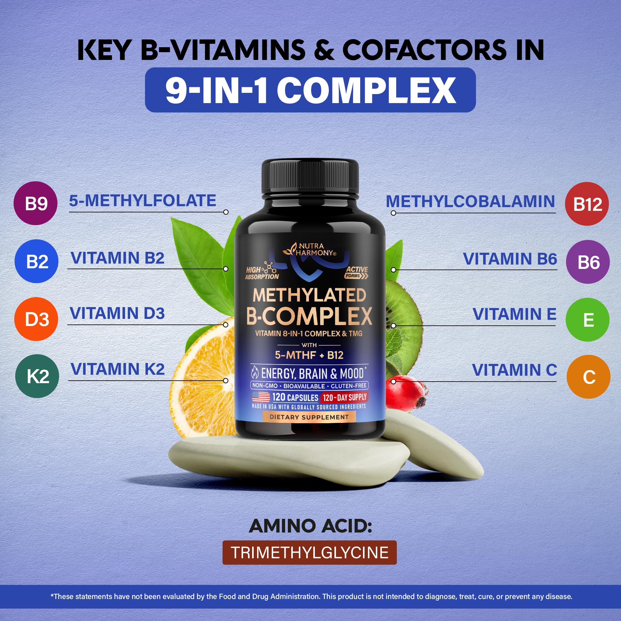Brain and mood support with methylated B complex
