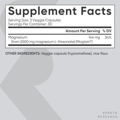Diagram illustrating brain health and magnesium support