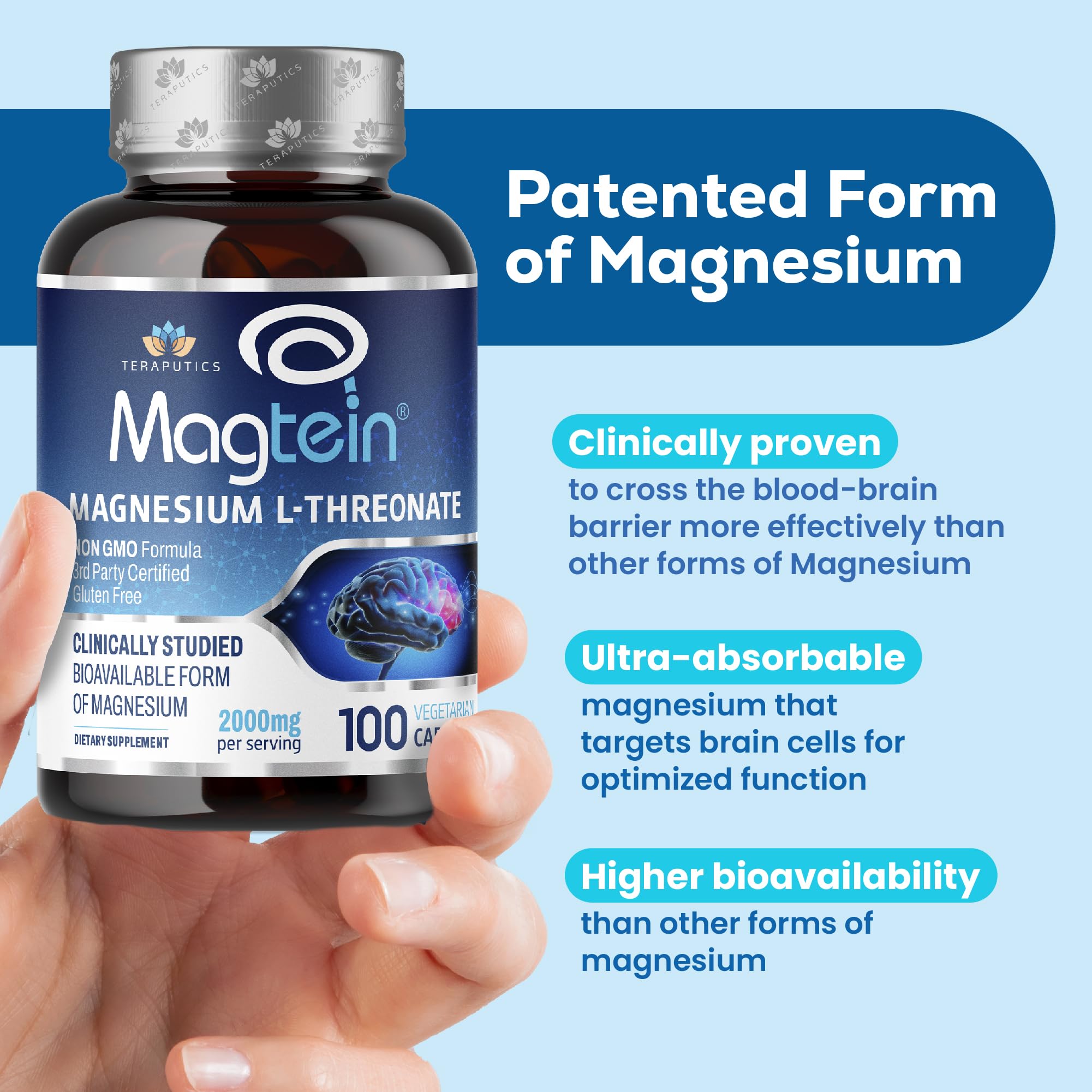 Illustration showing brain health and magnesium impact