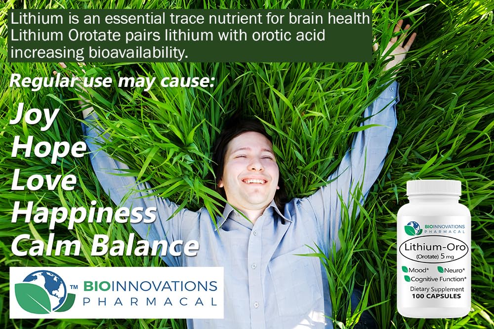 Illustration showing brain health support with lithium orotate