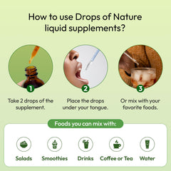 Concept image of brain health and memory boost with green tea drops