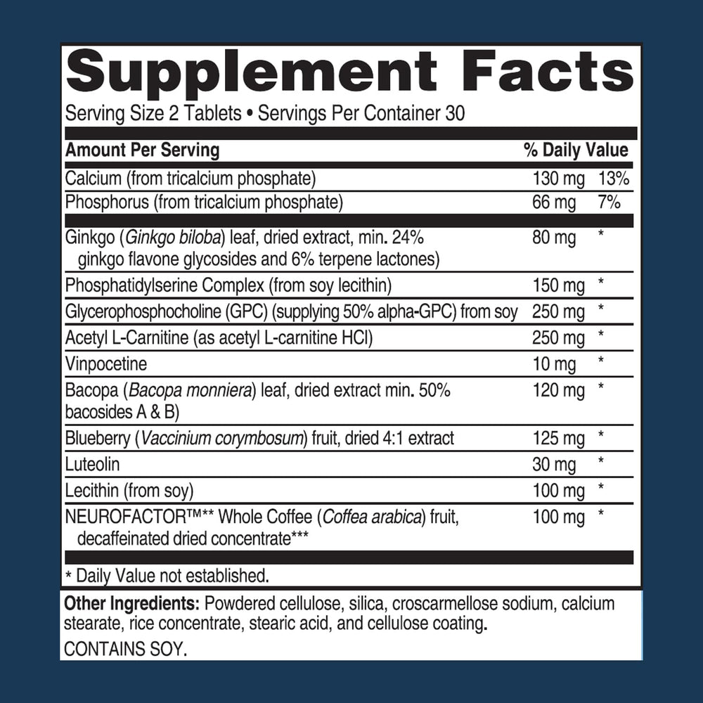 Illustration of brain health and memory support ingredients