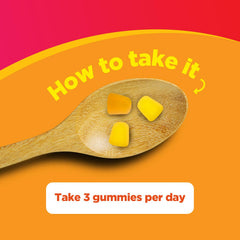 Gummies supporting brain, immunity and vision in kids