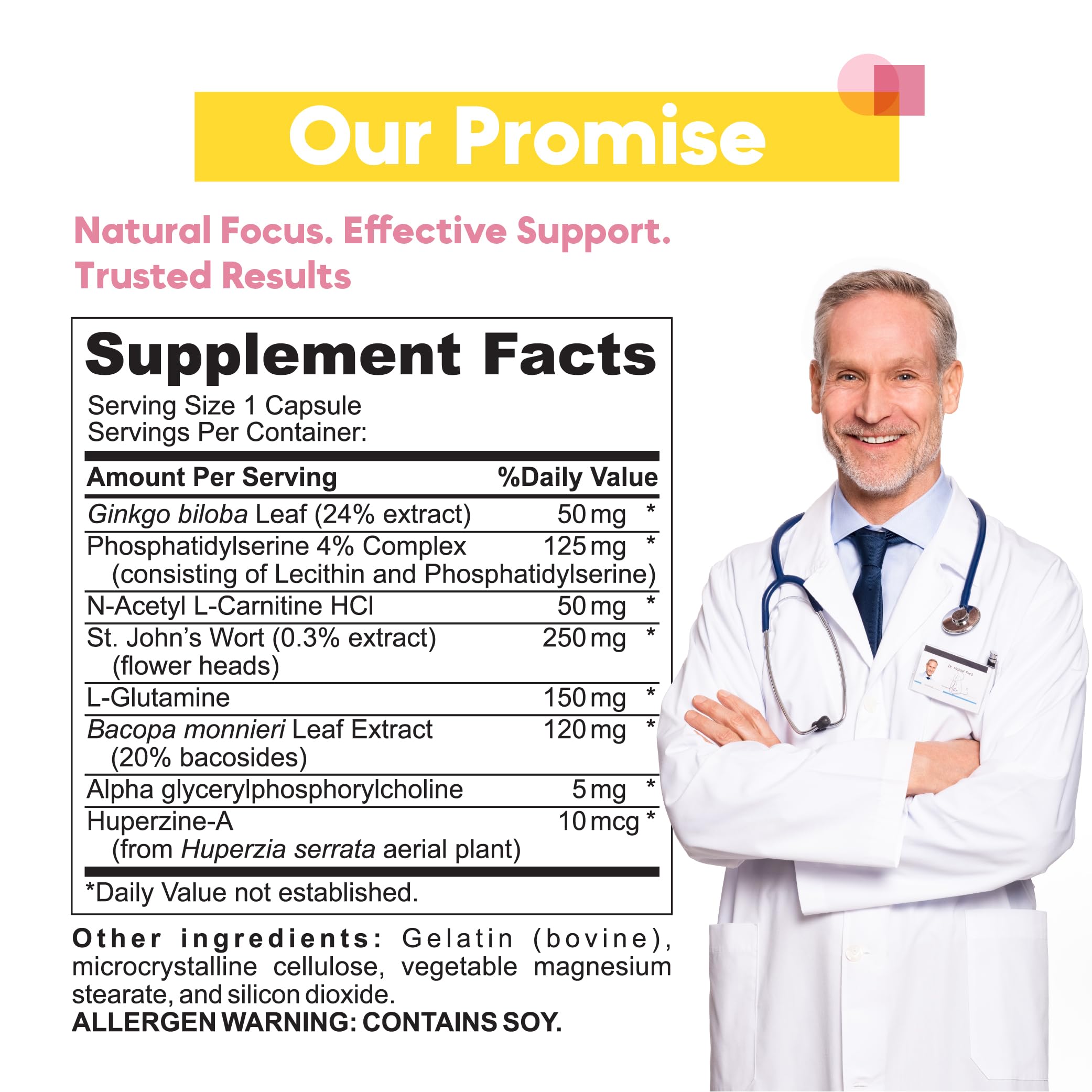 Brain Neuro Matrix capsules with Ginkgo Biloba and Huperzine A