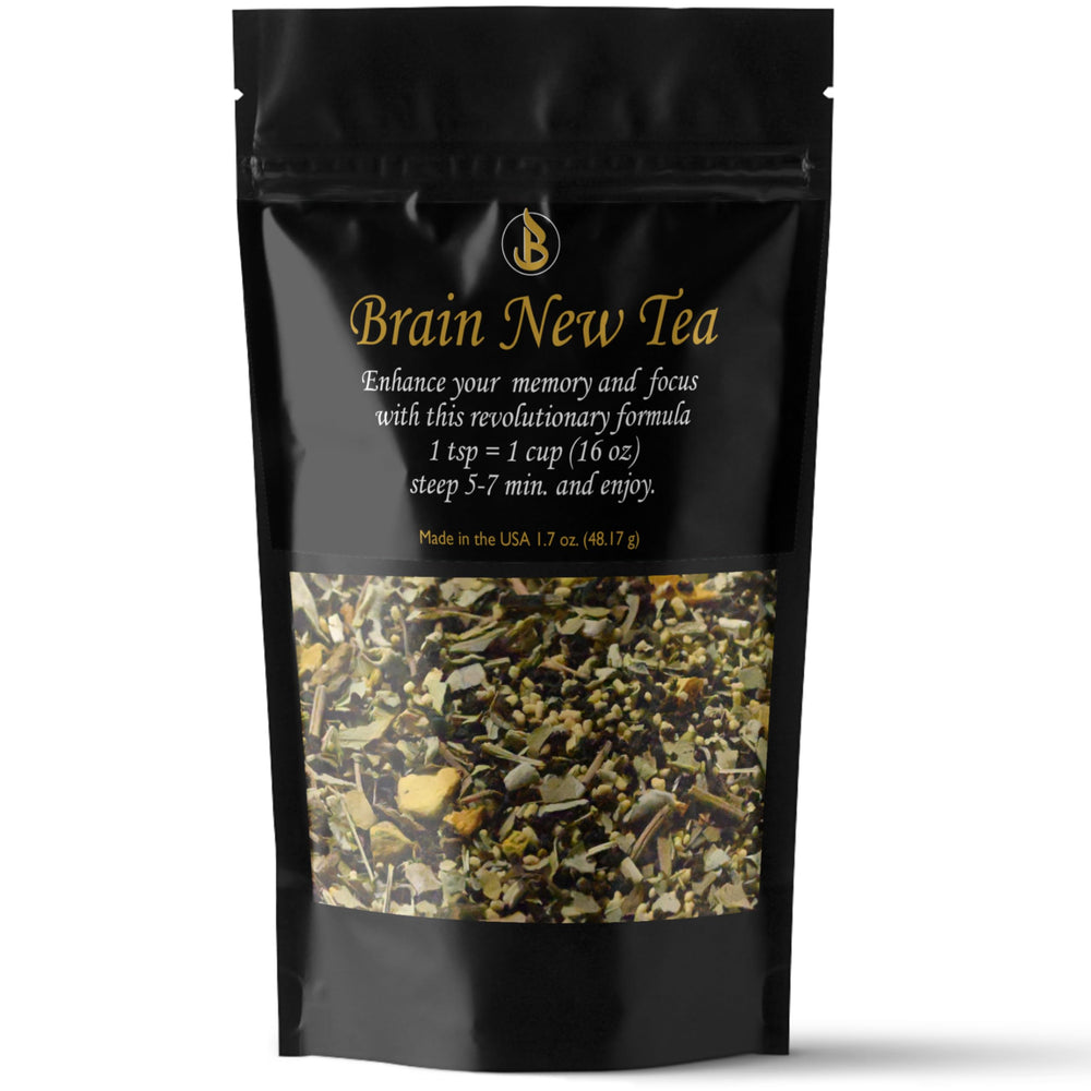 Brain New Tea packaging and label