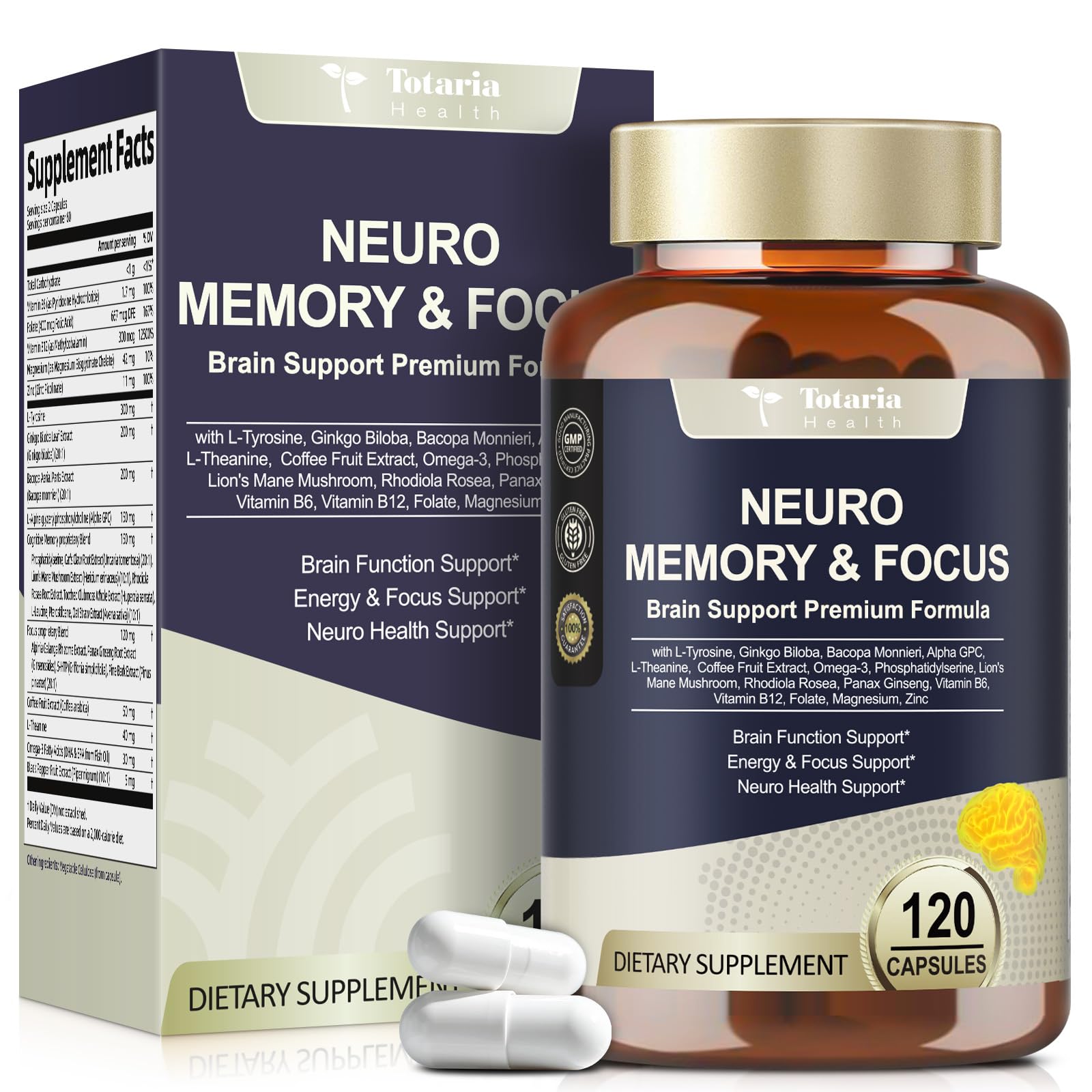25 in 1 brain nootropic packshot front view