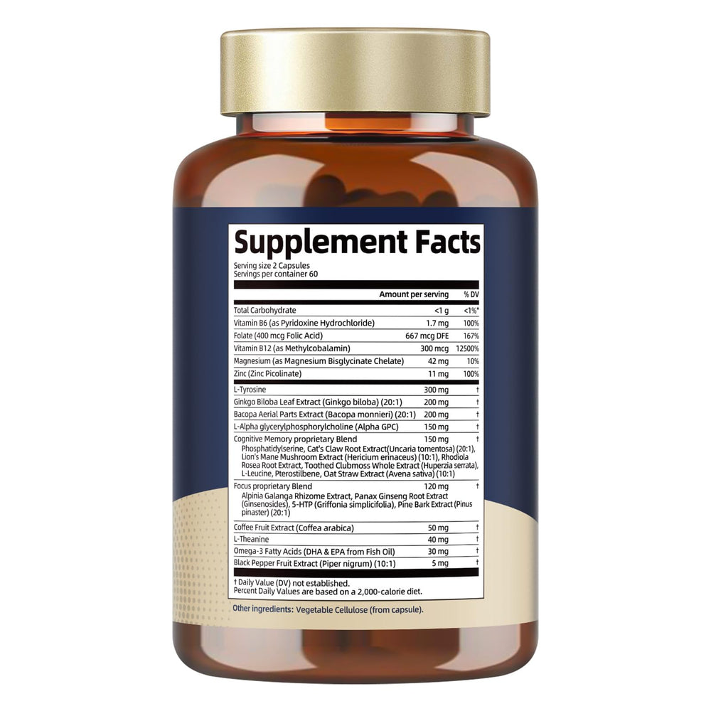 25 in 1 brain nootropic packshot back view