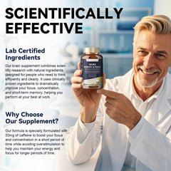 L-Tyrosine and Bacopa Monnieri ingredients close-up