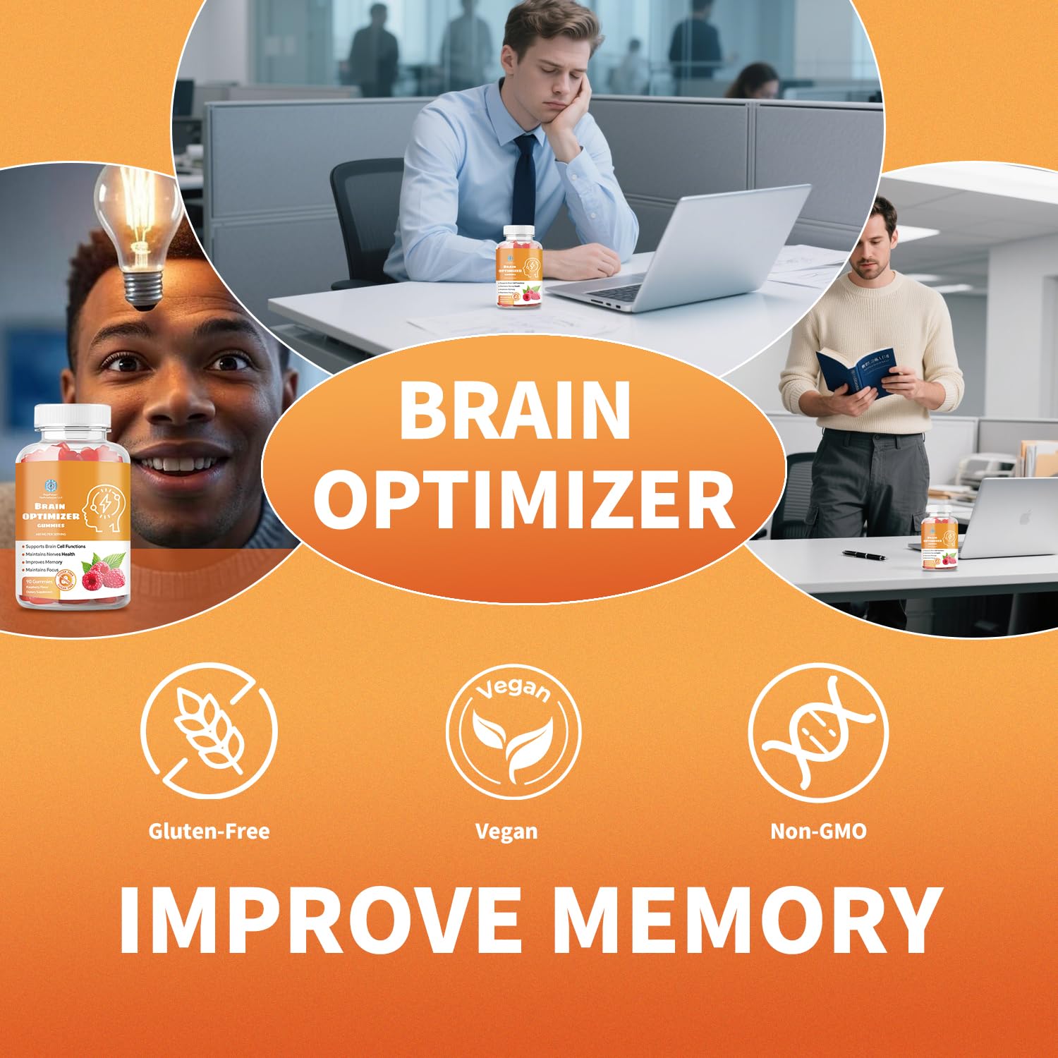 Usage directions for Brain Optimizer Gummies.