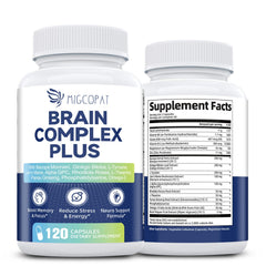 Bottle of Brain Supplements for Memory and Focus (120 capsules)