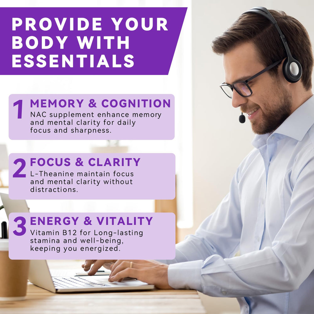 Gluten-free vegan brain supplement capsules
