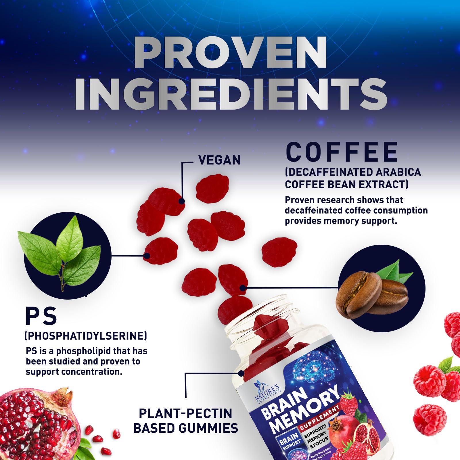 Phosphatidylserine gummies in brain health supplement