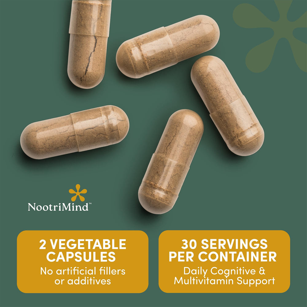Product packaging showing memory and focus benefits